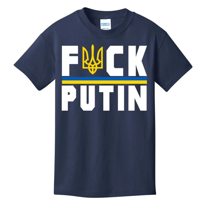 Fuck Putin Support Ukraine Kids T-Shirt