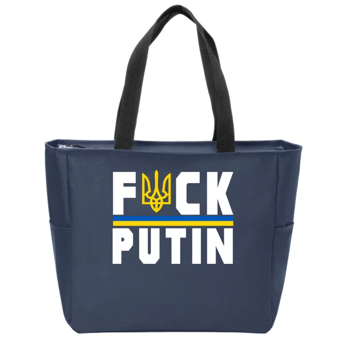 Fuck Putin Support Ukraine Zip Tote Bag