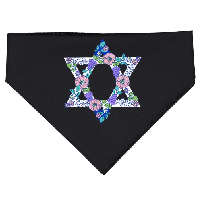 Floral Peace Sign Isreal USA-Made Doggie Bandana