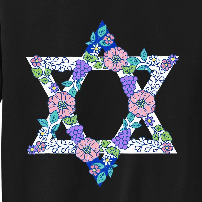 Floral Peace Sign Isreal Tall Sweatshirt