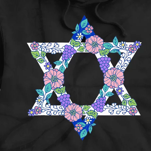 Floral Peace Sign Isreal Tie Dye Hoodie