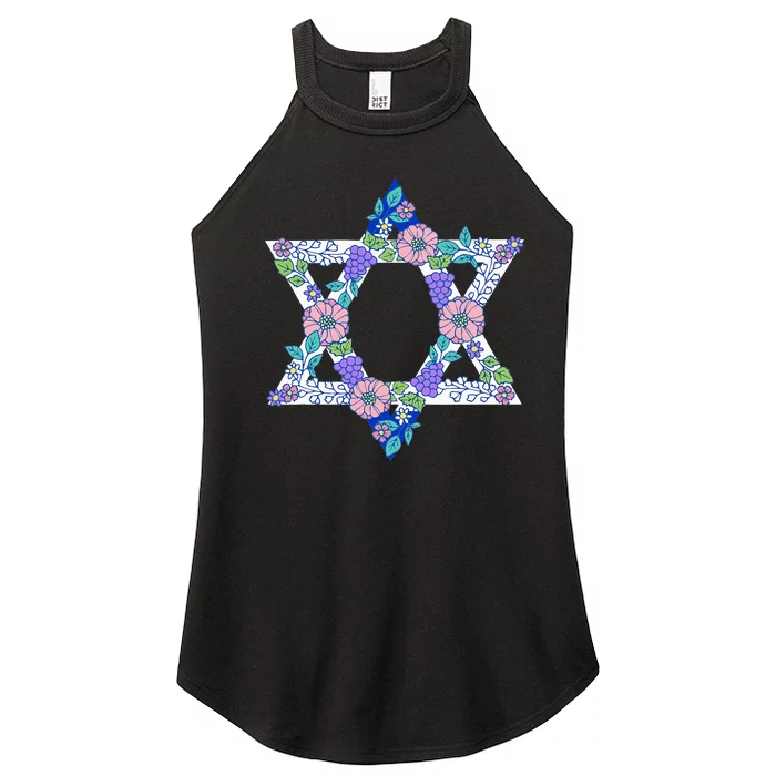 Floral Peace Sign Isreal Women’s Perfect Tri Rocker Tank