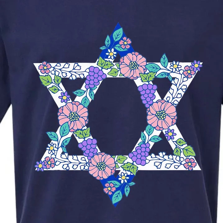 Floral Peace Sign Isreal Sueded Cloud Jersey T-Shirt