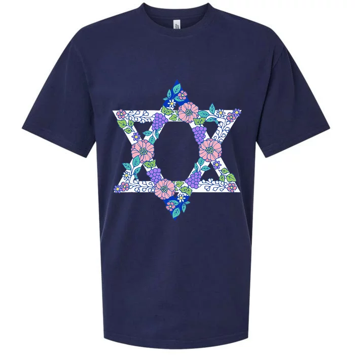 Floral Peace Sign Isreal Sueded Cloud Jersey T-Shirt