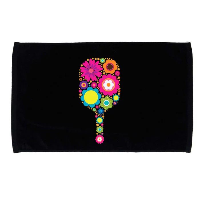 Flowers Pickleball Sports Racquet Racket Paddle Microfiber Hand Towel