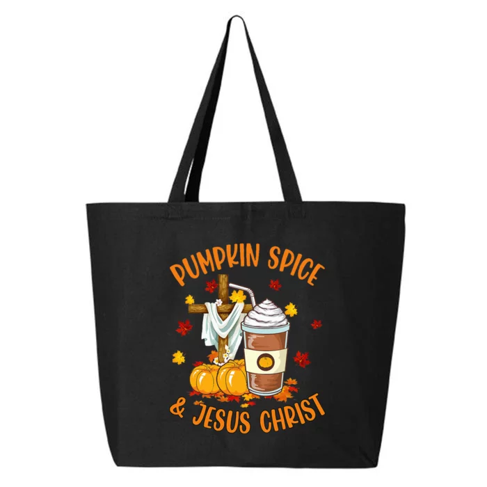 Funny Pumpkin Spice and Jesus Christ Coffee Gifts 25L Jumbo Tote