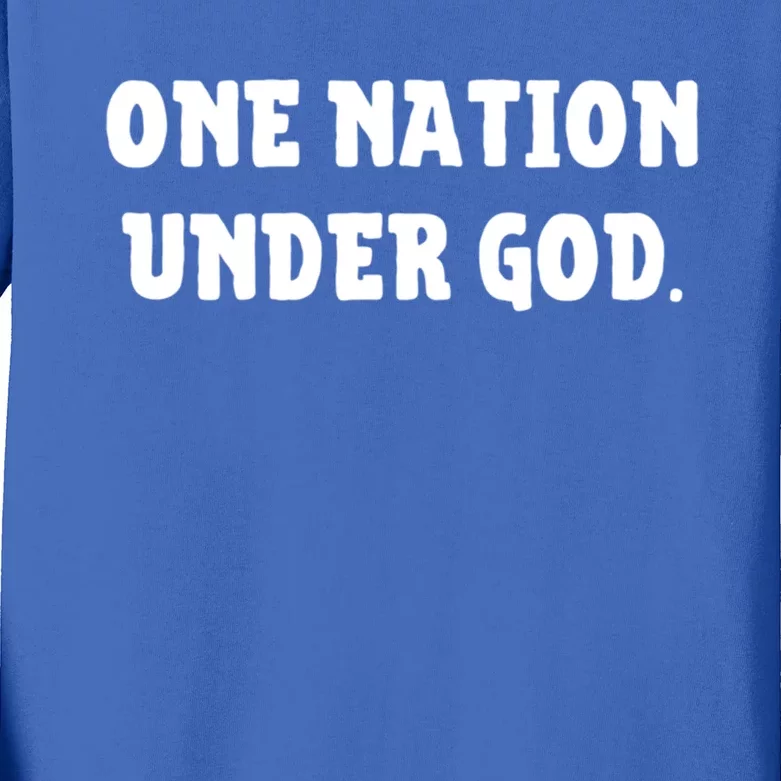 Funny Political Statet One Nation Under God Gift Kids Long Sleeve Shirt