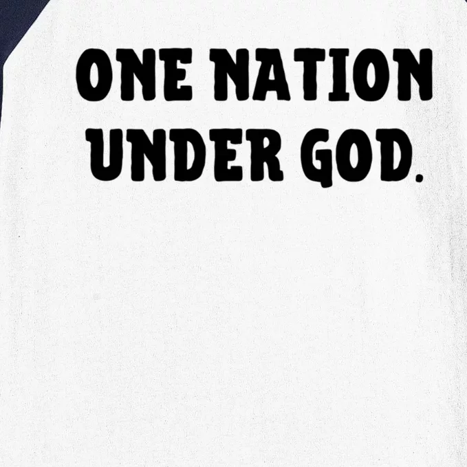 Funny Political Statet One Nation Under God Gift Baseball Sleeve Shirt