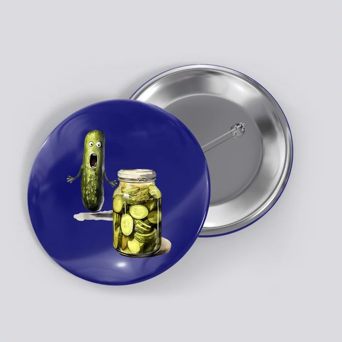 Funny Pickle Surprise A Cucumber And A Jar Of Sliced Pickles Gift Button