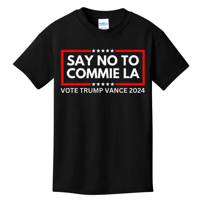 Funny Political Say No To Commie La Vote Trump Vance 2024 Kids T-Shirt