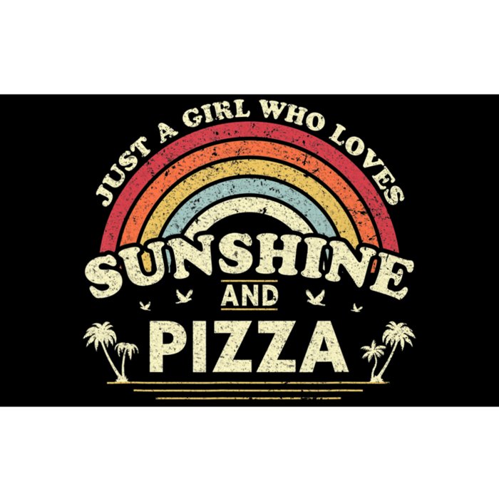 Funny Pizza Shirt. Just A Girl Who Loves Sunshine And Pizza Gift Bumper Sticker