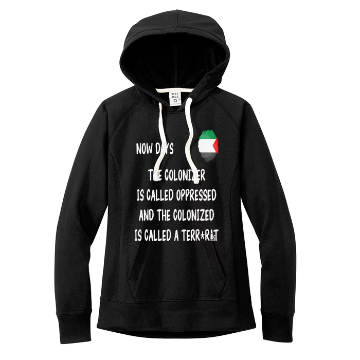 Free Palestine Support Middle East Peace Women's Fleece Hoodie