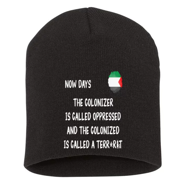 Free Palestine Support Middle East Peace Short Acrylic Beanie