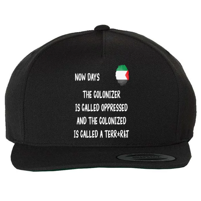 Free Palestine Support Middle East Peace Wool Snapback Cap