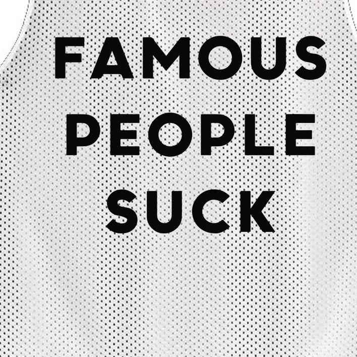 Famous People Suck Mesh Reversible Basketball Jersey Tank