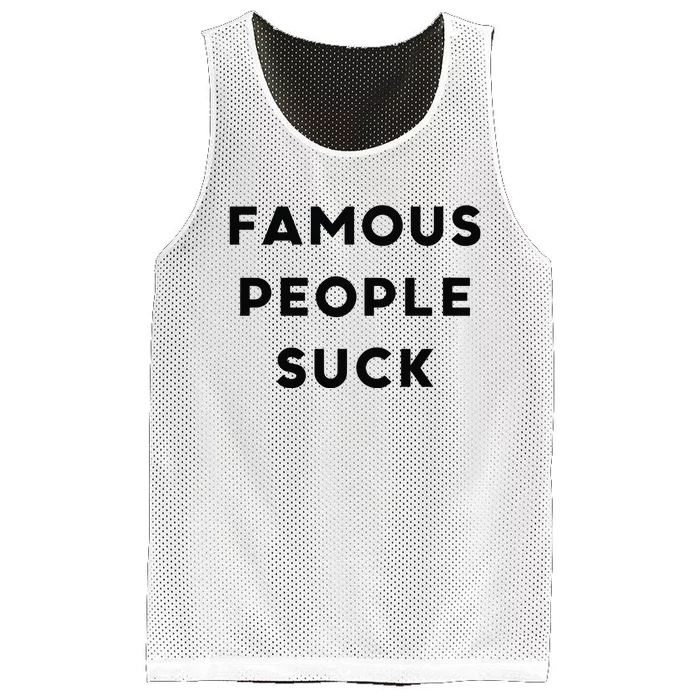 Famous People Suck Mesh Reversible Basketball Jersey Tank