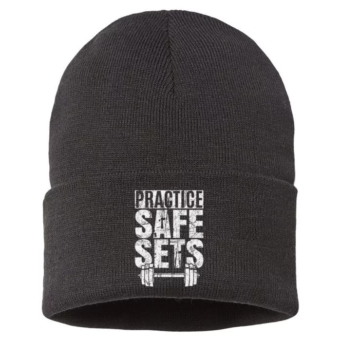 Funny Practice Safe Sets Weight Lifting Sustainable Knit Beanie