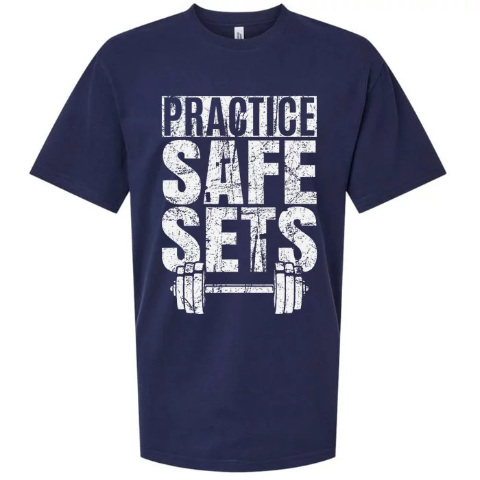 Funny Practice Safe Sets Weight Lifting Sueded Cloud Jersey T-Shirt