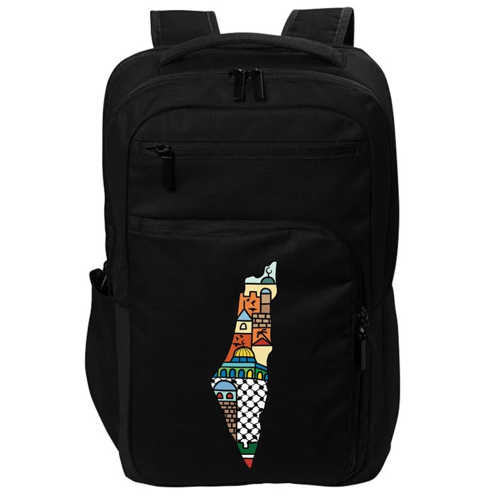 Free Palestine Stand For Peace In The Middle East Flag Impact Tech Backpack