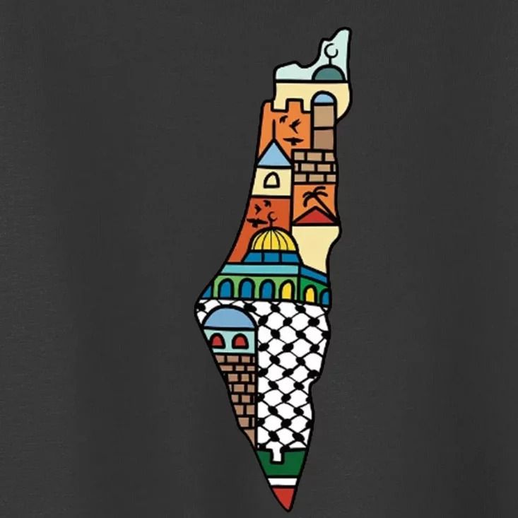 Free Palestine Stand For Peace In The Middle East Flag Toddler T-Shirt