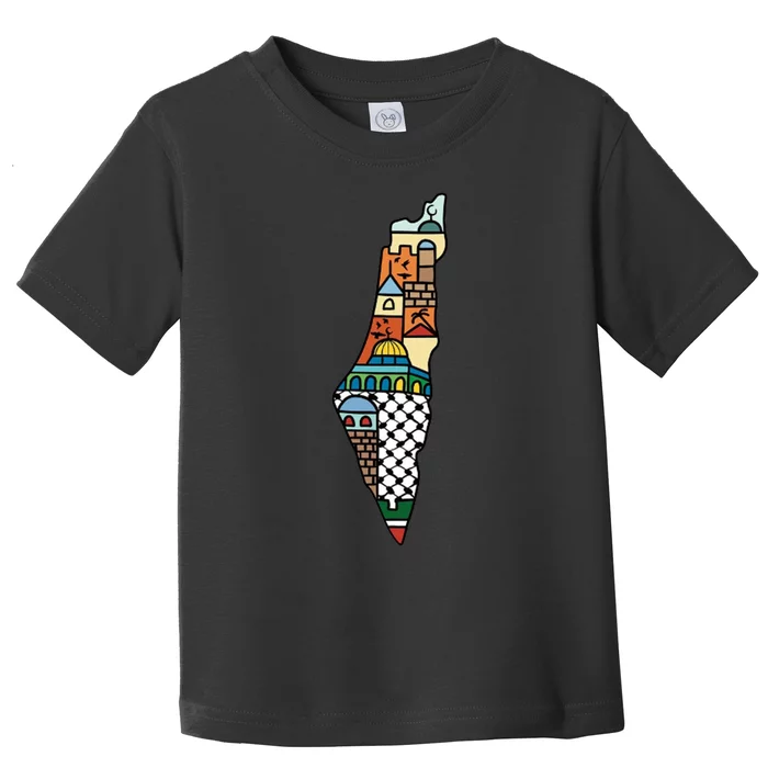 Free Palestine Stand For Peace In The Middle East Flag Toddler T-Shirt