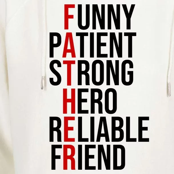 Father Patient Strong Hero Definition Dad Gift Womens Funnel Neck Pullover Hood