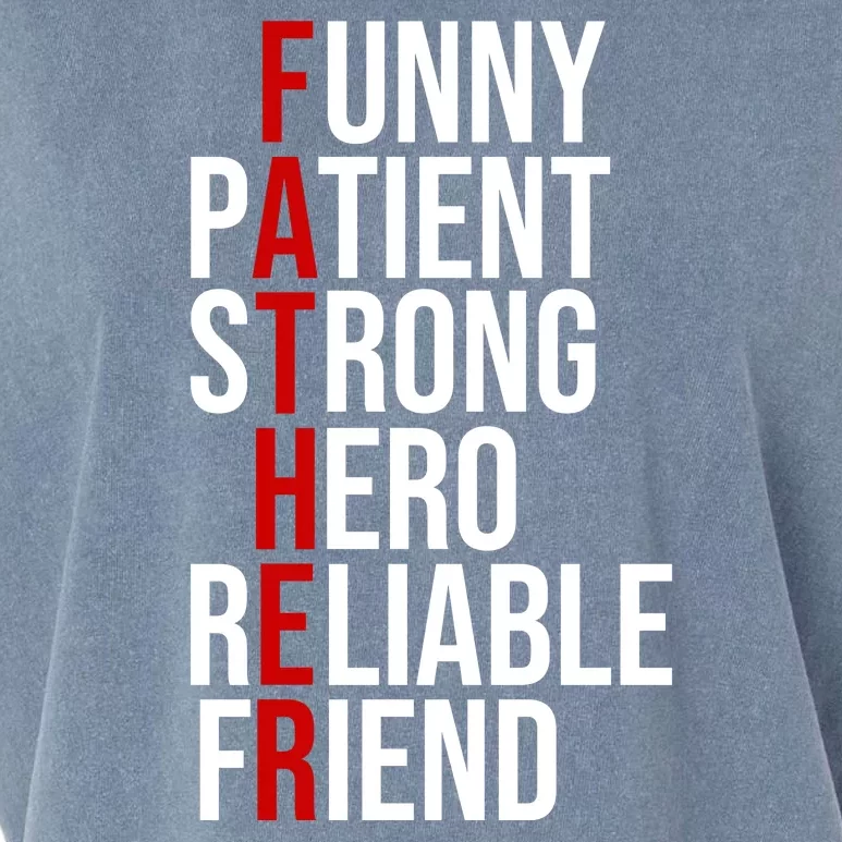 Father Patient Strong Hero Definition Dad Gift Garment-Dyed Women's Muscle Tee