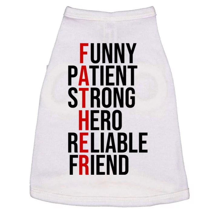 Father Patient Strong Hero Definition Dad Gift Doggie Tank