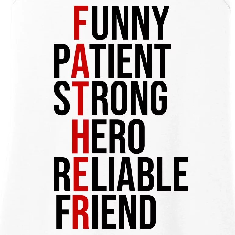 Father Patient Strong Hero Definition Dad Gift Ladies Essential Tank