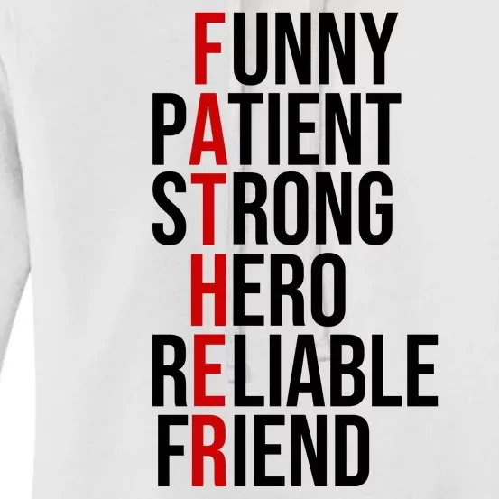 Father Patient Strong Hero Definition Dad Gift Women's Pullover Hoodie