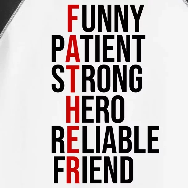 Father Patient Strong Hero Definition Dad Gift Toddler Fine Jersey T-Shirt