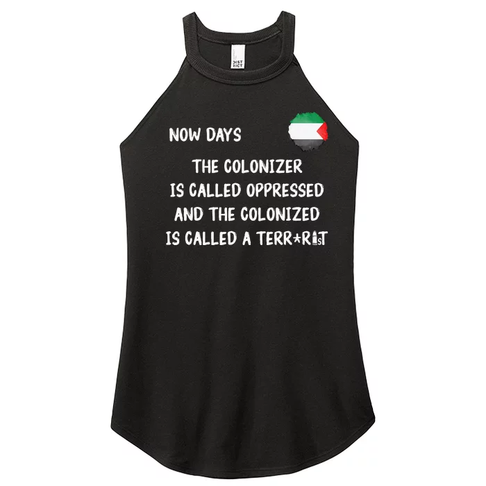 Free Palestine Support Middle East Peace Women’s Perfect Tri Rocker Tank