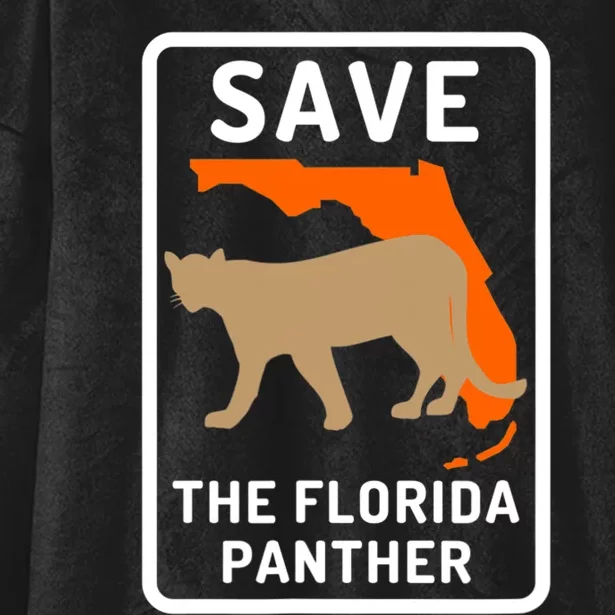 Florida Panther Save The Species Hooded Wearable Blanket