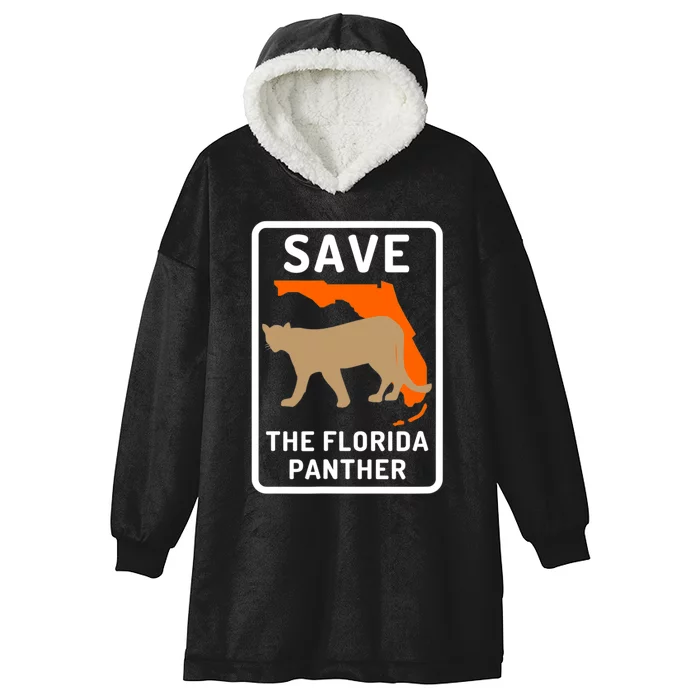 Florida Panther Save The Species Hooded Wearable Blanket