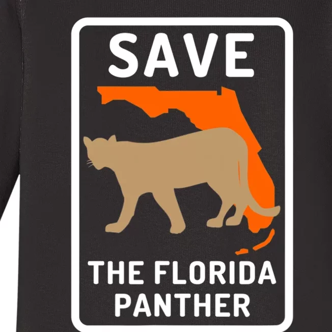 Florida Panther Save The Species Baby Long Sleeve Bodysuit