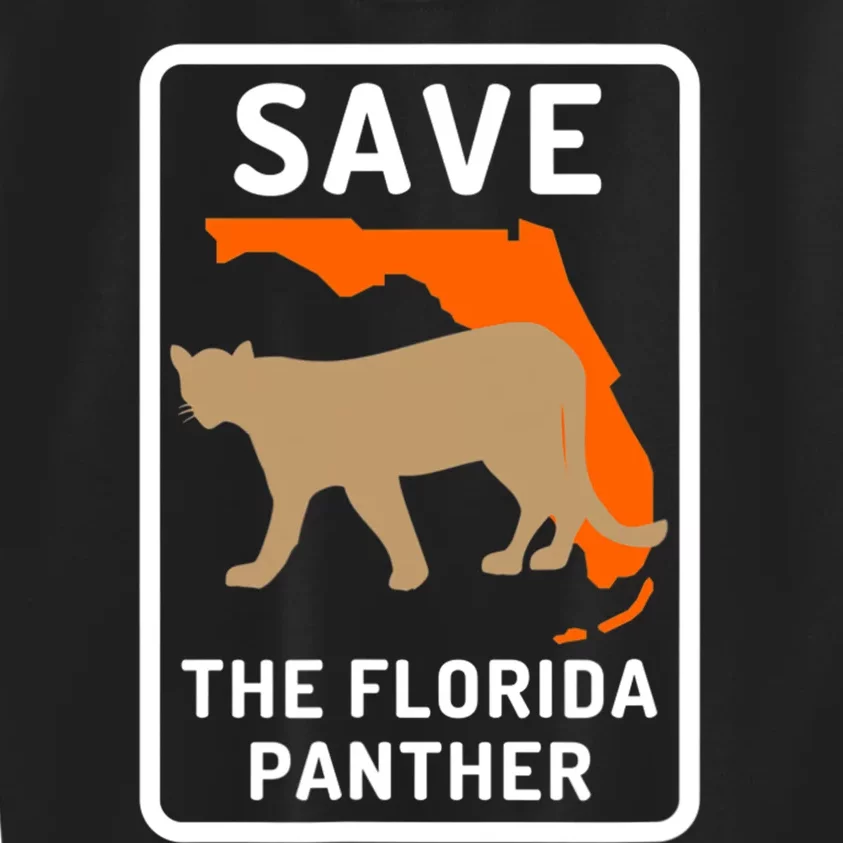 Florida Panther Save The Species Kids Sweatshirt