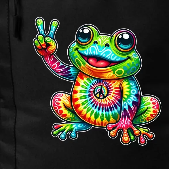 Frog Peace Sign Tie Dye Hippie Daily Commute Backpack