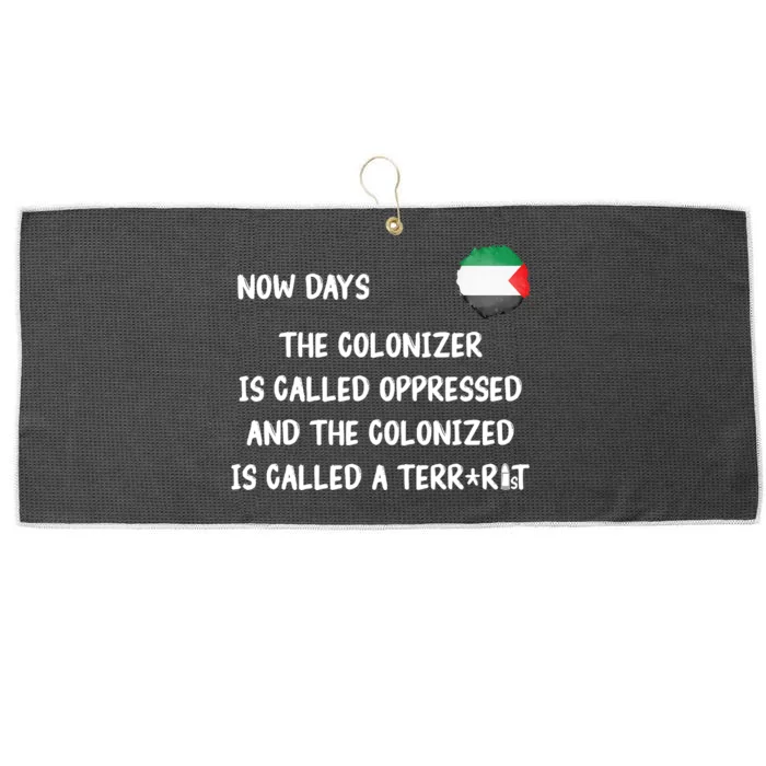 Free Palestine: Support Middle East Peace Large Microfiber Waffle Golf Towel