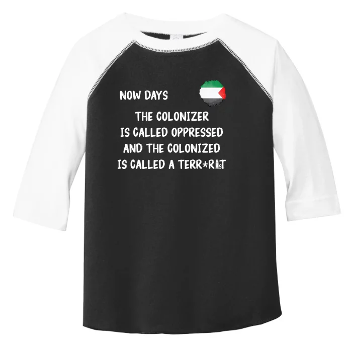 Free Palestine: Support Middle East Peace Toddler Fine Jersey T-Shirt