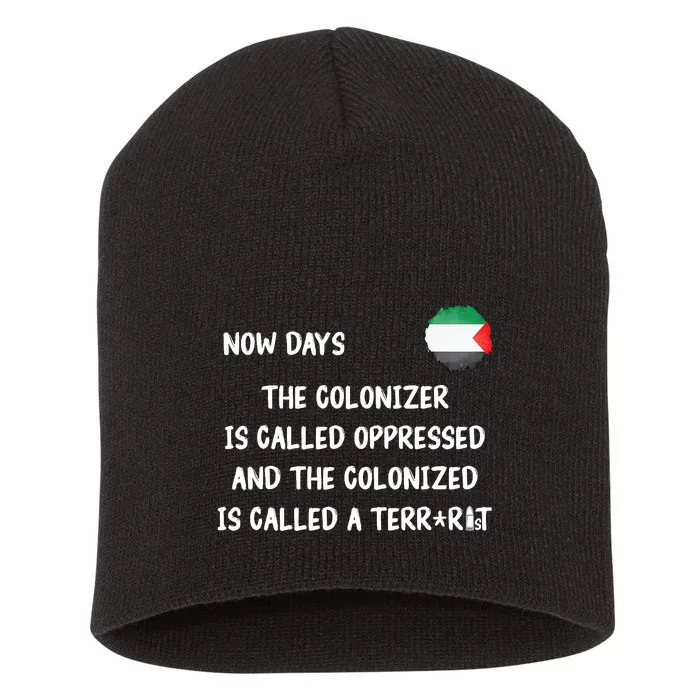 Free Palestine: Support Middle East Peace Short Acrylic Beanie