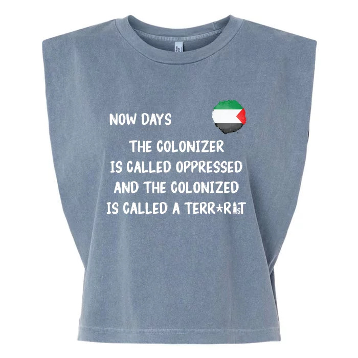 Free Palestine: Support Middle East Peace Garment-Dyed Women's Muscle Tee