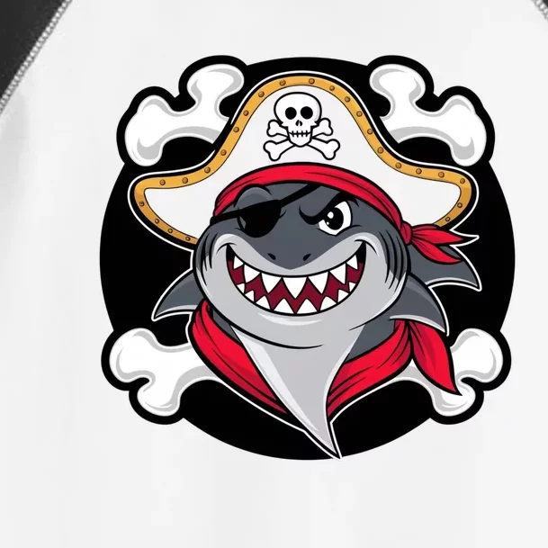 Funny Pirate Shark Crossbones Halloween Toddler Fine Jersey T-Shirt