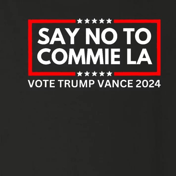 Funny Political Say No To Commie La Vote Trump Vance 2024 Toddler Long Sleeve Shirt