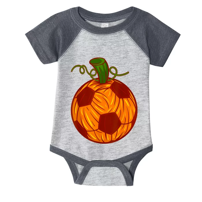 Funny Pumpkin Soccer Ball Halloween Infant Baby Jersey Bodysuit