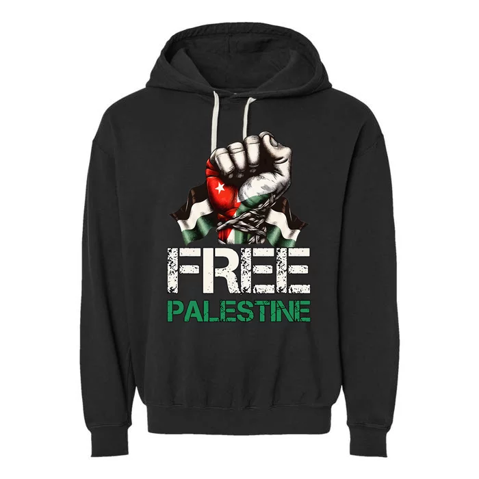 Free Palestine Save Gaza Strip Palestine Flag Garment-Dyed Fleece Hoodie