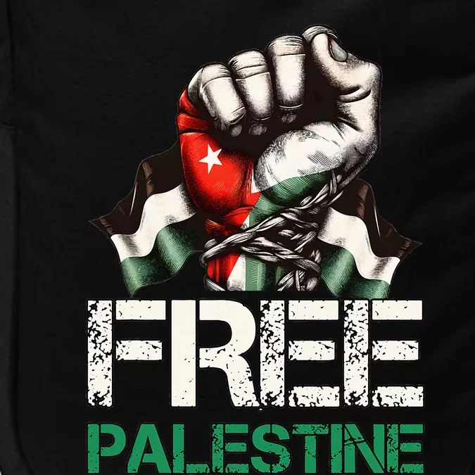 Free Palestine Save Gaza Strip Palestine Flag Impact Tech Backpack