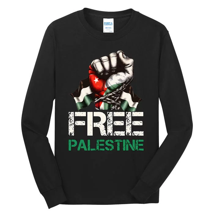 Free Palestine Save Gaza Strip Palestine Flag Tall Long Sleeve T-Shirt