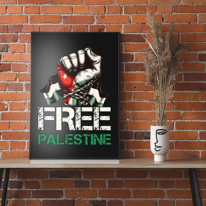 Free Palestine Save Gaza Strip Palestine Flag Poster