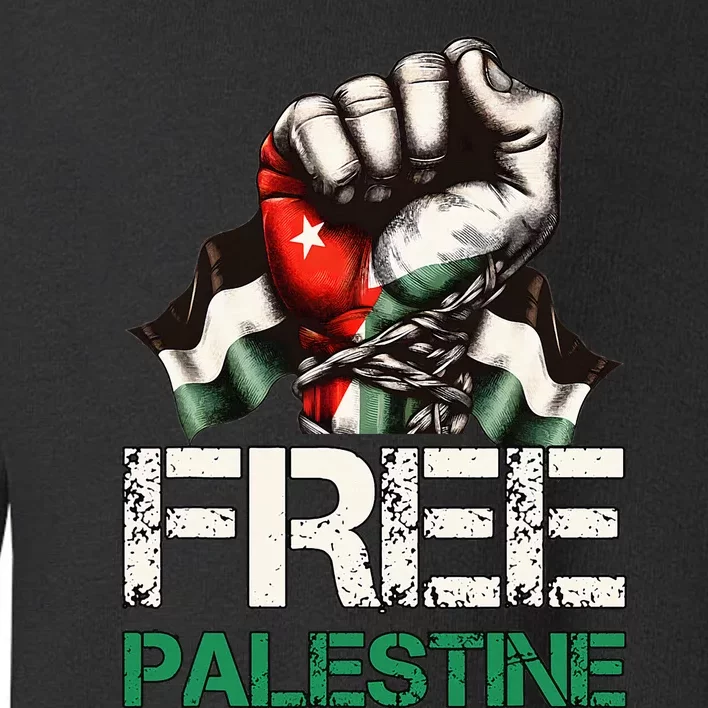 Free Palestine Save Gaza Strip Palestine Flag Toddler Sweatshirt