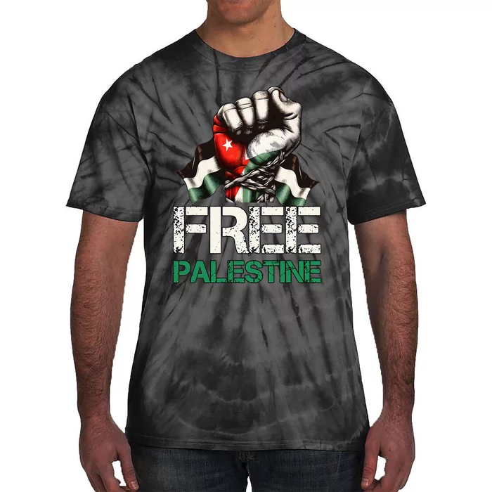 Free Palestine Save Gaza Strip Palestine Flag Tie-Dye T-Shirt